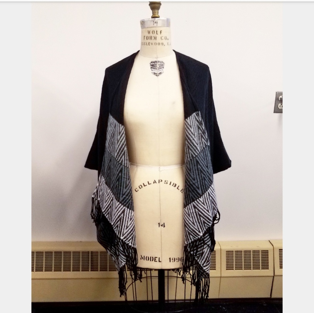 Target black and gray poncho